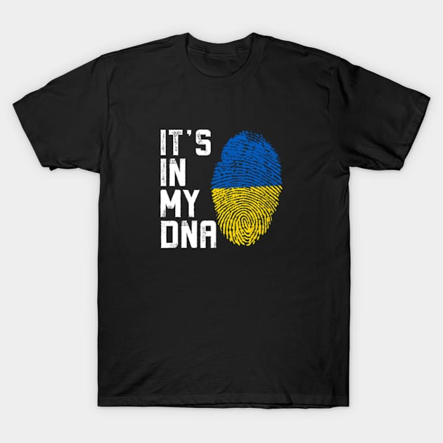 Funny Ukraine DNA T-Shirt by Batrisyiaraniafitri